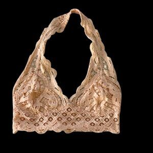 Free People Lace Bralette, Tangerine,Size Medium,NWOT